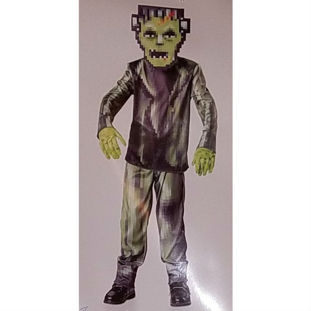 NEW Pixel-Stein Halloween Costume Youth Boy Small (4-6) OR Medium (8-10)